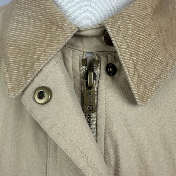 Ralph Lauren Beige Cotton Twill Cord Collar Chore Barn Utility Jacket - L - Picture 3 of 16